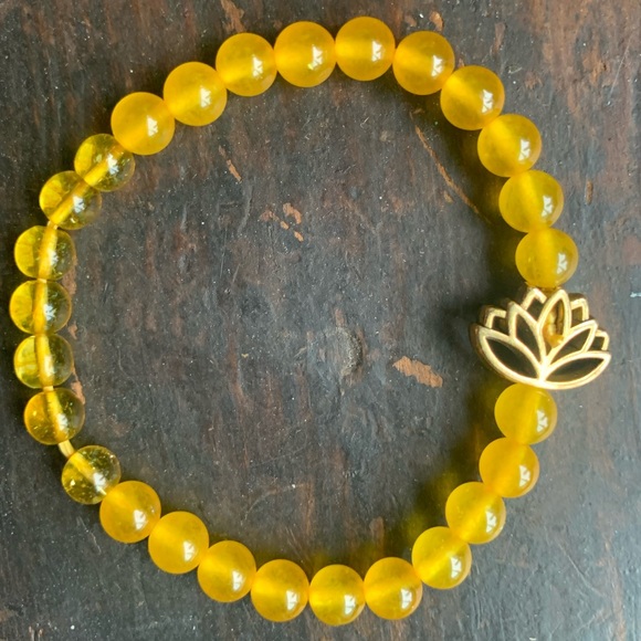 NWT ✨6mm Yellow Agate & Citrine ✨ Happy Vibes Healing Gemstone Bracelet✨Handmade - Picture 5 of 6